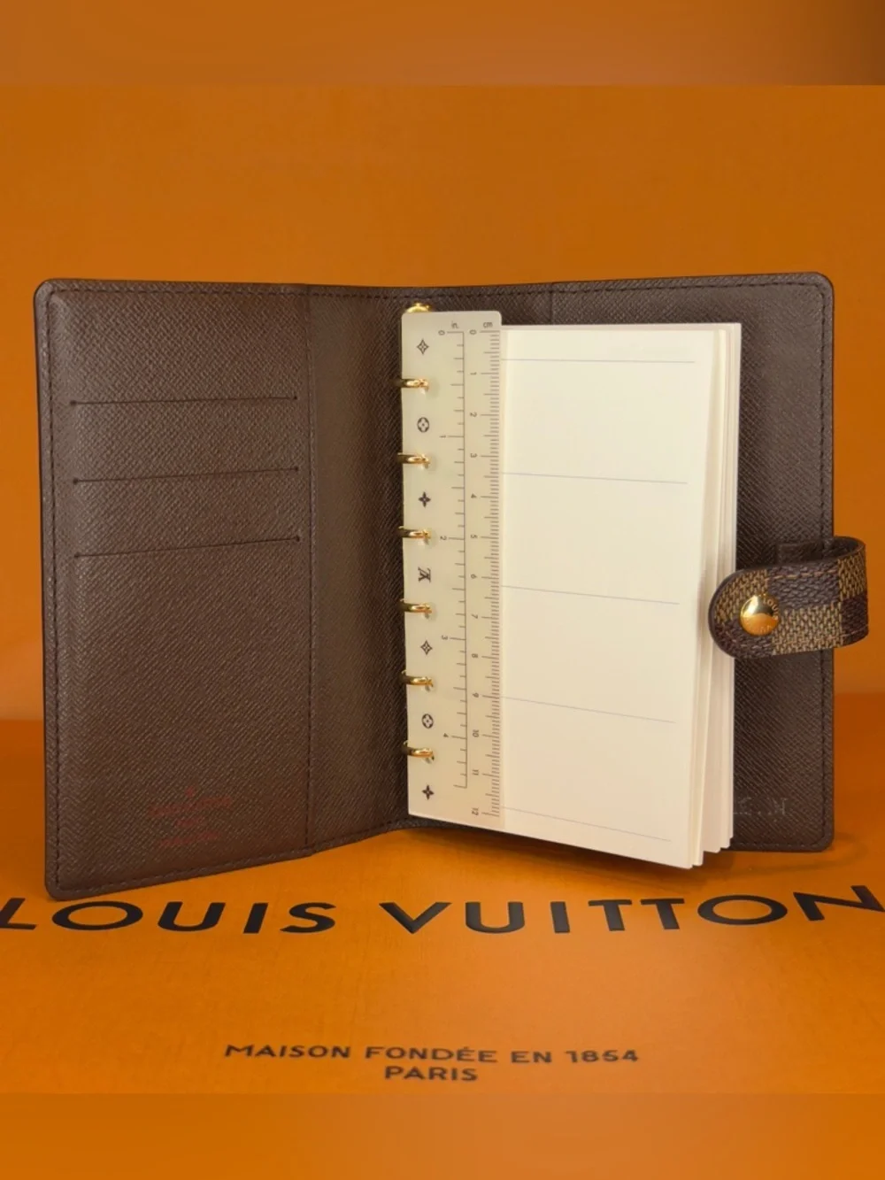 Louis Vuitton PM Agenda Damier Ebene Planner Organizer Notebook Cover Wallet